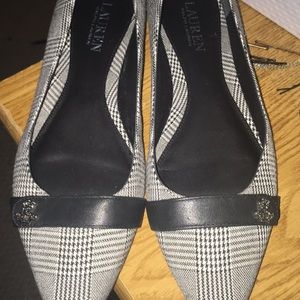 Ralph Lauren  plaid flats. only worn once.